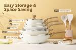 SENSARTE 14-Piece Nonstick Ceramic Cookware Set