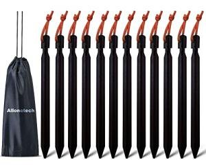 12 Pack Lightweight Heavy-Duty Aluminum Tent Stakes
