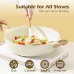 SENSARTE 14-Piece Nonstick Ceramic Cookware Set