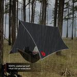 Lightweight 12x10 Waterproof Camping Tarp - Black