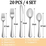 20-Piece Stainless Steel Silverware Set for 4