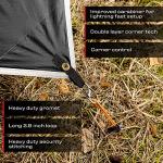 Lightweight 12x10 Waterproof Camping Tarp - Black