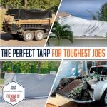 Heavy Duty 12x12 Waterproof Tarp - UV Resistant
