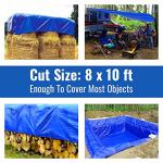 Heavy Duty Waterproof Blue Tarps - Pack of 4