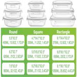 HOMBERKING 18-Piece Airtight Glass Food Storage Set