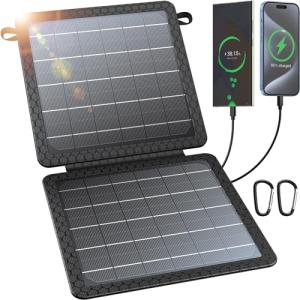 BLAVOR 10W Waterproof Portable Solar Charger for Camping