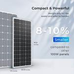 Renogy 100W Monocrystalline Solar Panel for Camping