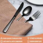 20-Piece Black Stainless Steel Cutlery Set
