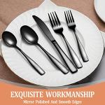 20-Piece Black Stainless Steel Cutlery Set