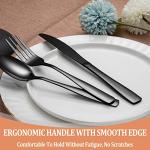 20-Piece Black Stainless Steel Cutlery Set
