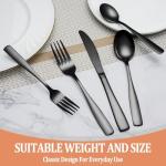 20-Piece Black Stainless Steel Cutlery Set