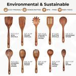 Wooden Kitchen Tools Set - 10 Durable Pieces
