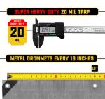 Heavy Duty Waterproof Tarp Cover – 20' x 30
