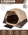 LOYEAHCAMP 4-Person Waterproof Camping Dome Tent