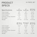10-Piece Stainless Steel Cookware Set for Camping