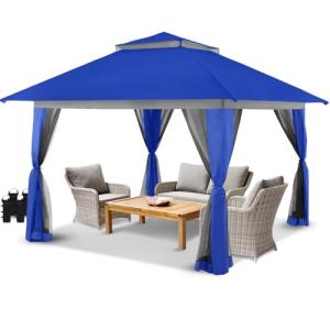 CROWN SHADES 13x13 Pop Up Canopy Tent - Blue