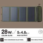 Portable 28W Solar Charger with Dual USB Ports