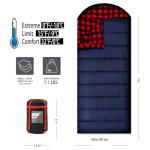 PALLYGO 0°F Cotton Flannel Sleeping Bag for Adults