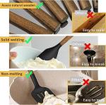 8-Piece Silicone Kitchen Utensil Set with Wooden Handles