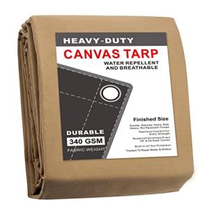 5' x 7' Heavy Duty Tan Canvas Tarp