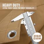 5' x 7' Heavy Duty Tan Canvas Tarp