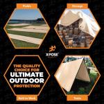 Heavy Duty Tan Poly Tarp - 10' x 15