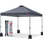 MASTERCANOPY 10x10 Pop-up Canopy Tent, Dark Gray