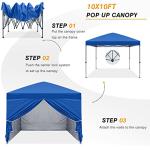 COOSHADE 10x10 Pop Up Enclosed Canopy Tent