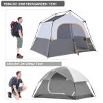 HIKERGARDEN 6-Person Easy Setup Camping Tent