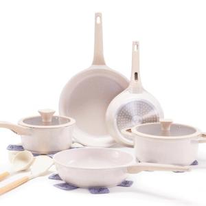 Vkoocy Non-Stick Ceramic Cookware Set, 12pcs