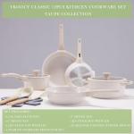 Vkoocy Non-Stick Ceramic Cookware Set, 12pcs