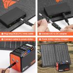 120W Portable Solar Generator with 21W Panels