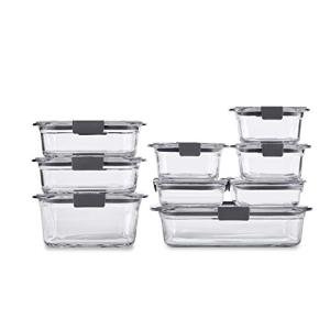 Rubbermaid Brilliance 9-Piece Glass Food Storage Set