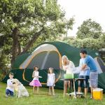 Spacious 10-Person Family Camping Tent – Dark Green