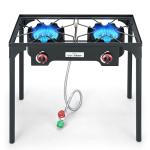 COOKAMP Double Propane Burner Camping Stove
