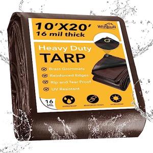 Heavy Duty Waterproof Tarp 10x20FT for Camping