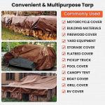 Heavy Duty Waterproof Tarp 10x20FT for Camping