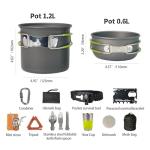 16-Piece Lightweight Camping Cookware Set for 1-2