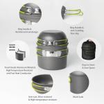 16-Piece Lightweight Camping Cookware Set for 1-2