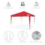 10x10ft Portable Pop Up Canopy Tent - Red