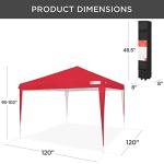 10x10ft Portable Pop Up Canopy Tent - Red