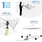 10x10ft Pop-Up Canopy Tent with Roller Bag
