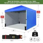 CROWN SHADES 10x10 Instant Pop-Up Canopy Tent