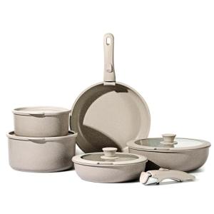 CAROTE 11-Piece Nonstick Cookware Set with Removable Handle