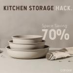 CAROTE 11-Piece Nonstick Cookware Set with Removable Handle