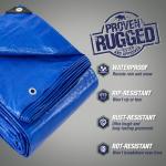 Rugged Rhino Waterproof Heavy Duty Tarp - 6x8 Blue