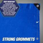 Rugged Rhino Waterproof Heavy Duty Tarp - 6x8 Blue