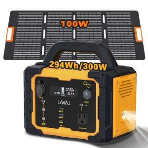 Portable Solar Generator with Foldable Solar Panel