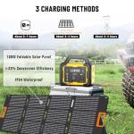 Portable Solar Generator with Foldable Solar Panel