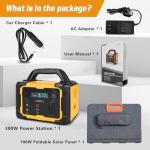 Portable Solar Generator with Foldable Solar Panel